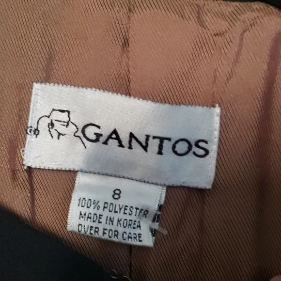 Vintage Gantos Black Dress With Matching Duster - Picture 5 of 6